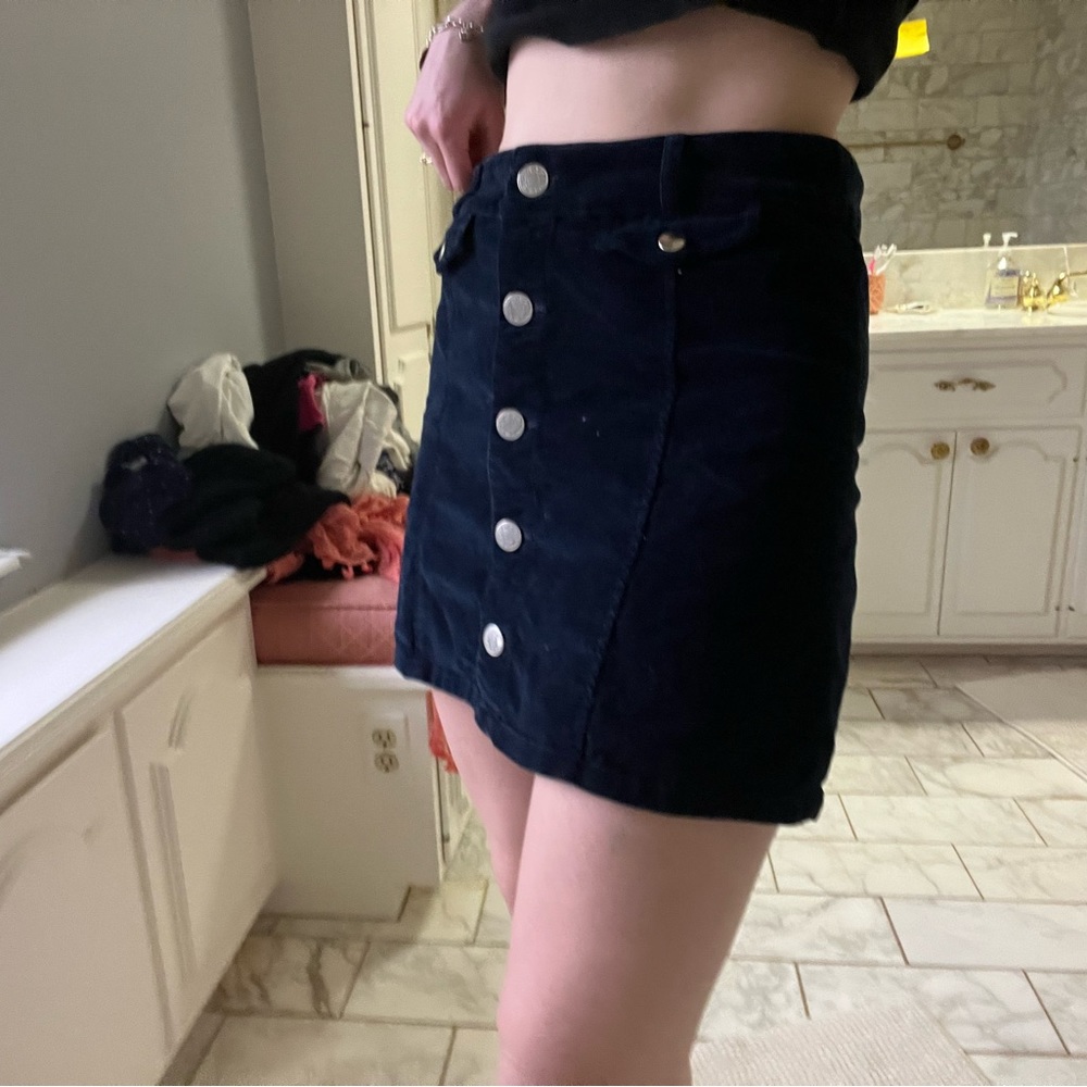 Navy blue mini skirt urban outfitters